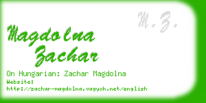 magdolna zachar business card